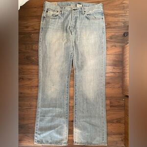 Y2K Abercrombie & Fitch Low Rise Bootcut Jeans Mens 36x34 Vtg Light Wash Denim